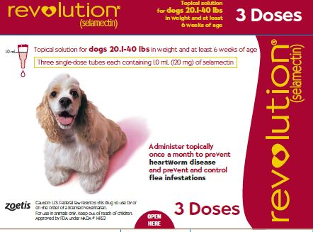Revolution 12% Selamectin Spot On Insect Infection Treatment for Dogs - 3 x 1mL_1