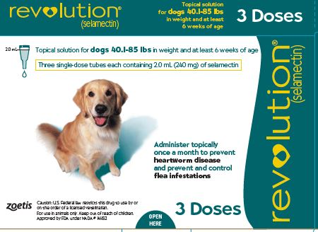 Revolution 12% Selamectin Spot On Insect Infection Treatment for Dogs - 3 x 2mL_1
