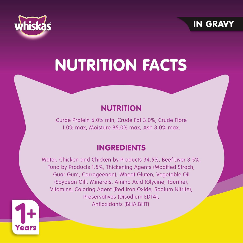 Whiskas Chicken Pouches Cat Wet Food - 24 x 80g_3