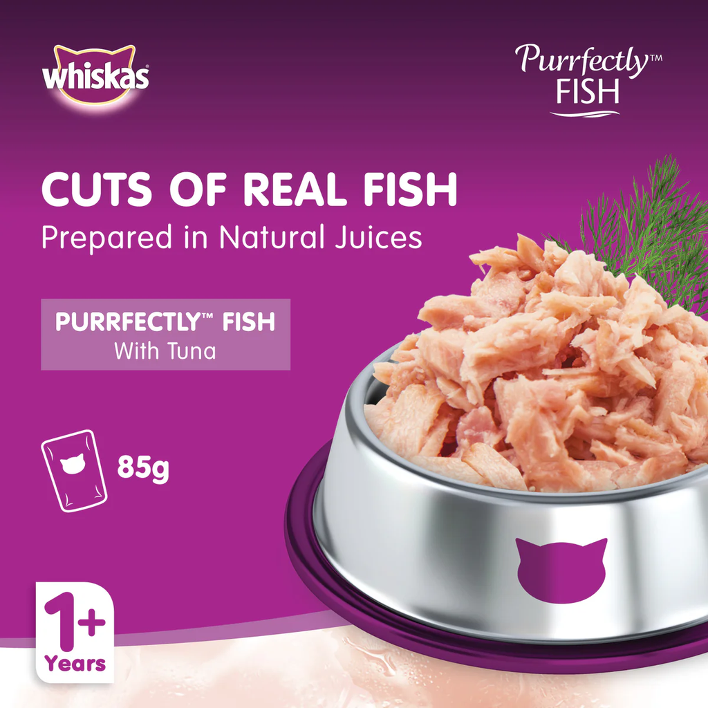 Whiskas Purrfectly Tuna Cat Wet Food - 12 x 85g_1
