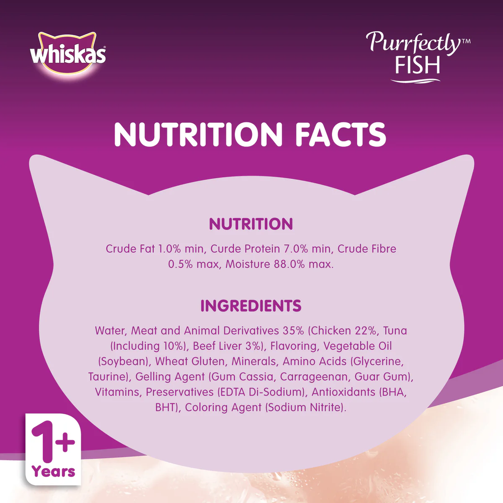 Whiskas Purrfectly Tuna Cat Wet Food - 12 x 85g_3