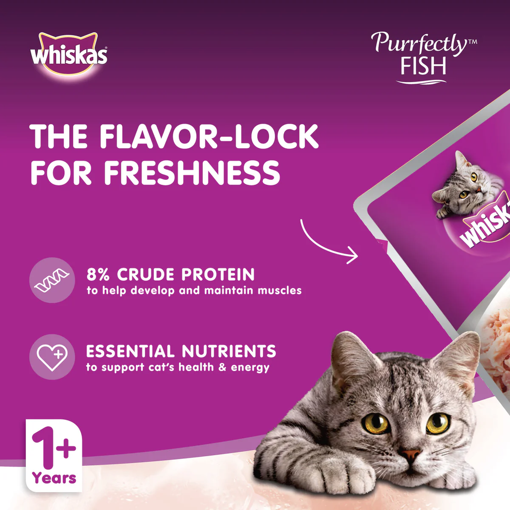 Whiskas Purrfectly Tuna Cat Wet Food - 12 x 85g_2
