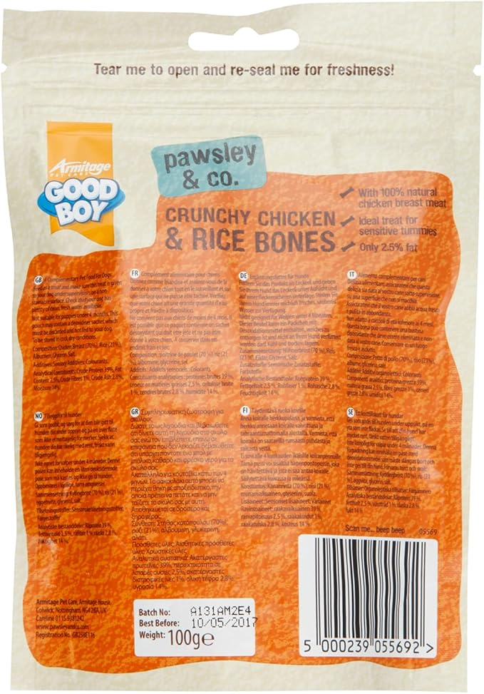 Armitage Crunchy Chicken & Rice Bones - 100g_1