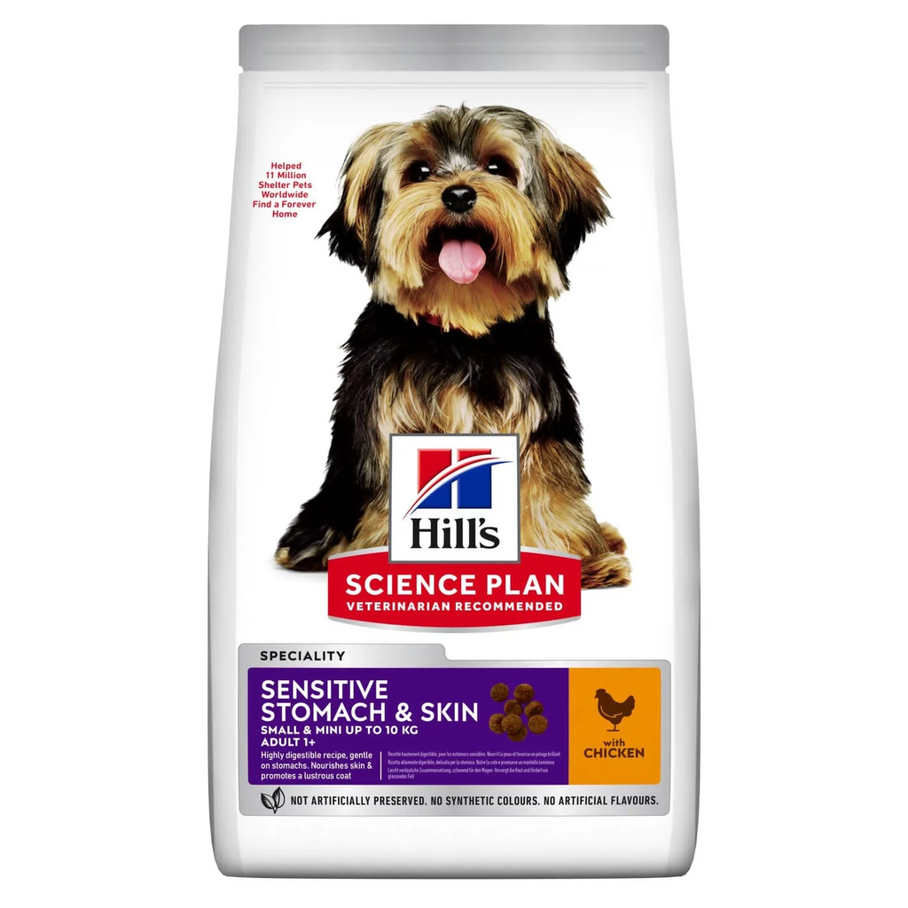 Hill's Science Plan Sensitive Stomach & Skin Small & Mini Adult Dog Food With Chicken - 1.5kg