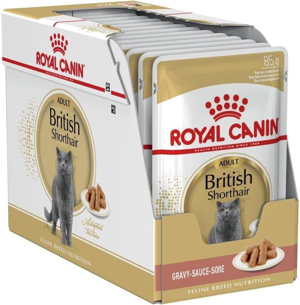 Royal Canin Feline Breed Nutrition British Shorthair Wet Food Pouches - 12 x 85g