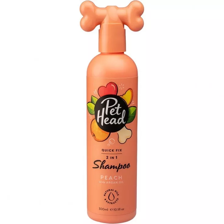 Pet Head: Quick Fix 2-in-1 Shampoo - 300ml | Peach with Argan Oil