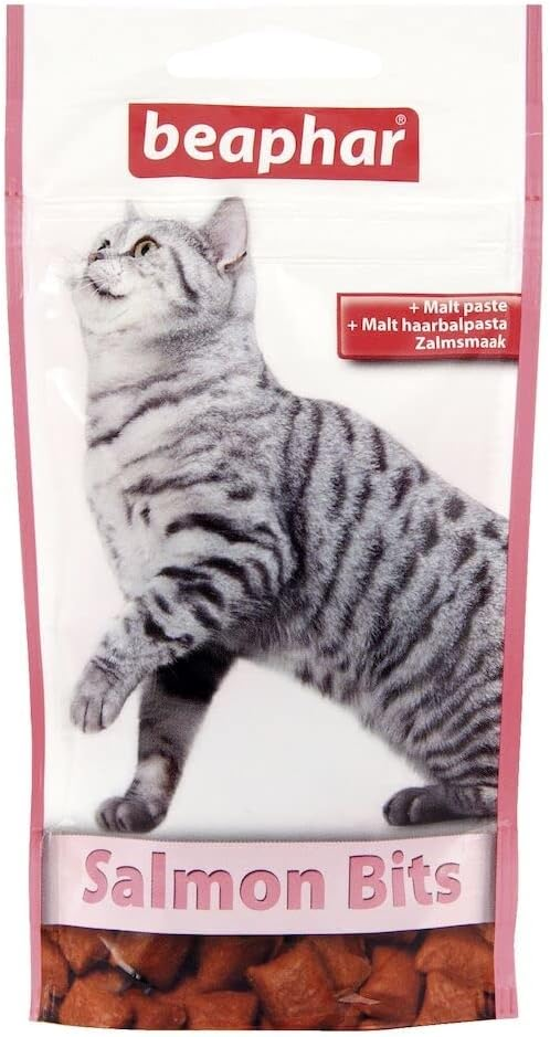 بيفار: قطع الشعير للقطط - 35 جم | سمك السلمون