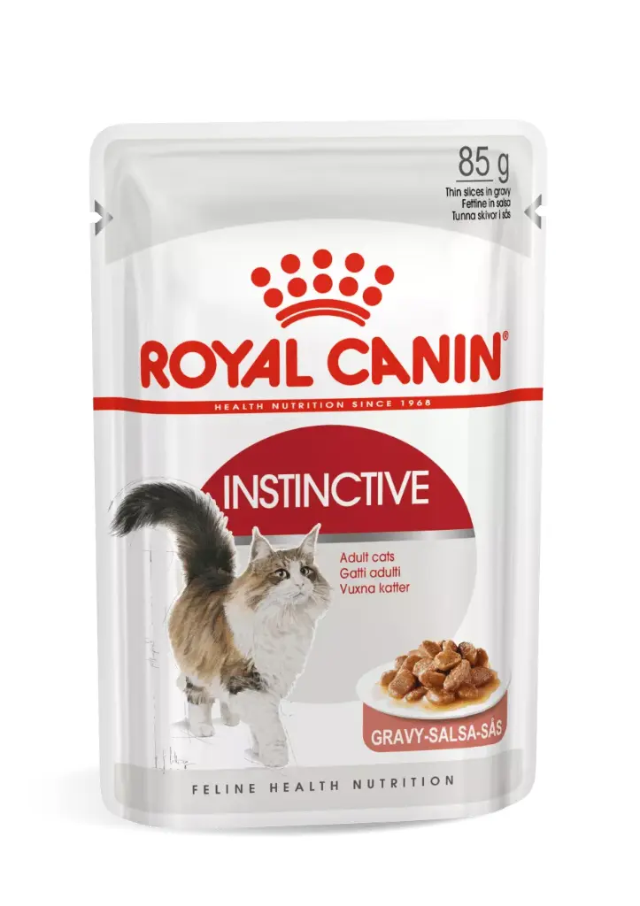 Royal Canin Feline Health Nutrition Instinctive Adult Cats Gravy Wet Food Pouches - 85g