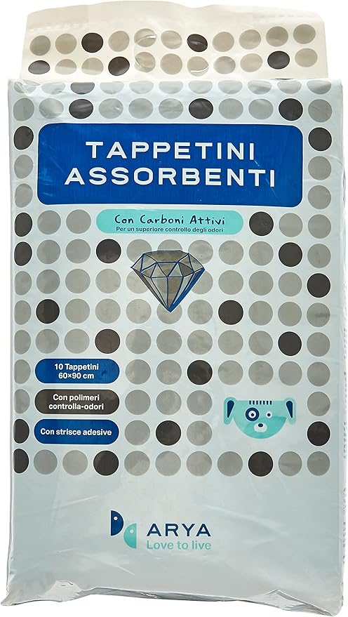 ليندوكات: آر يا فوط للجراء مع فحم نشط 90×60 سم / عبوة تحتوي على 10 قطع 