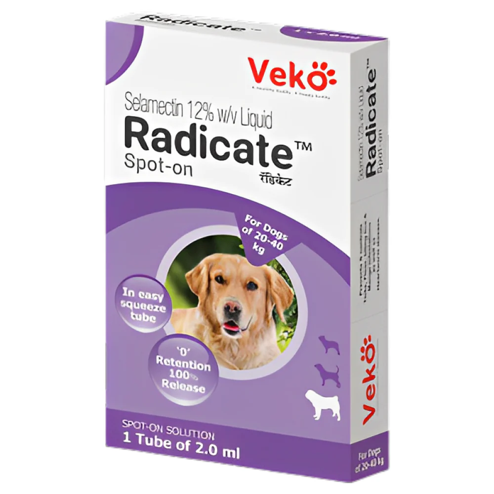 Veko Radicate 6% Selamectin Spot On Insect Infection Treatment for Dogs - 2mL