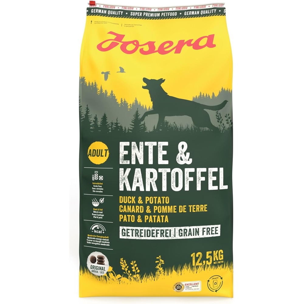 Josera: Dry Dog Food For Beautiful Fur & Healthy Skin - 12.5Kg | Duck & Potato