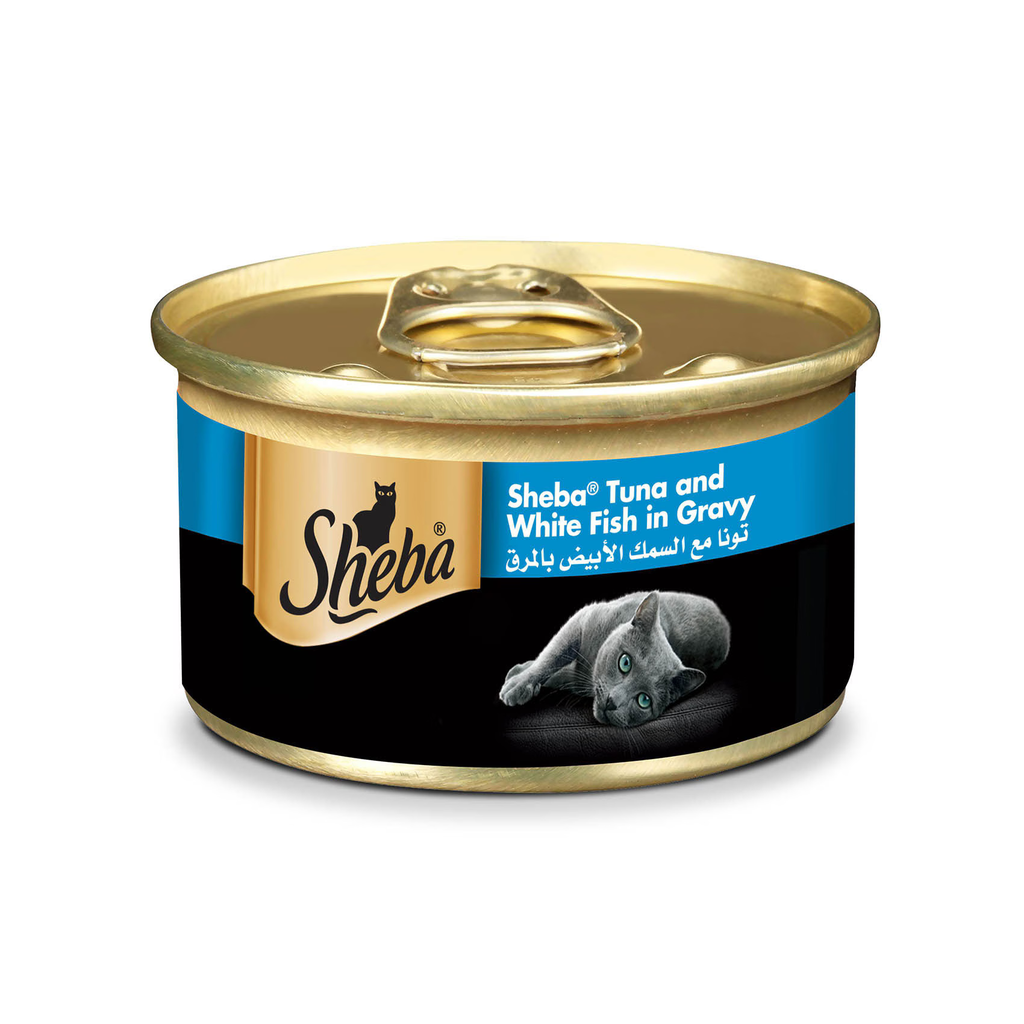 Sheba Tuna & White Fish Wet Cat Food - 85g