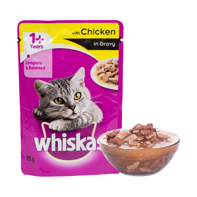 Whiskas Chicken in Gravy Pouches Cat Wet Food - 80g