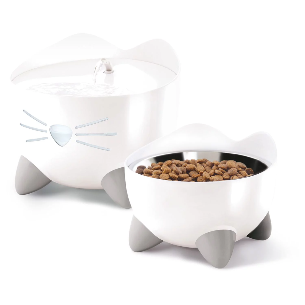 CatIt Pixi Drinking Fountain Combo Pack | White