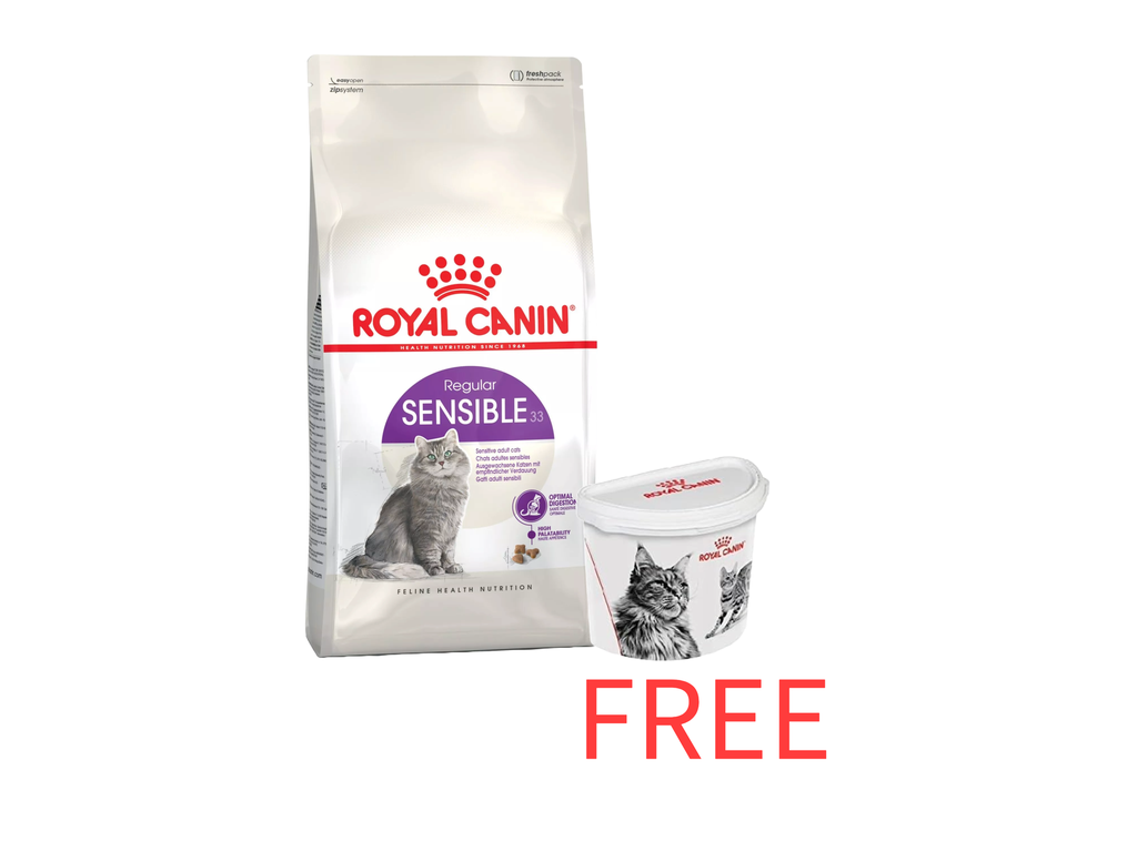 Royal Canin: Feline Health Nutrition Sensible - 2kg with Free Royal Canin Dry Cat Food Container - 2Kg