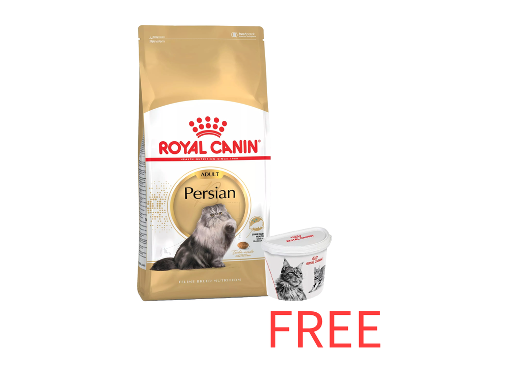 Royal Canin: Feline Breed Nutrition Persian Adult - 2 Kg with Free Royal Canin Dry Cat Food Container - 2Kg