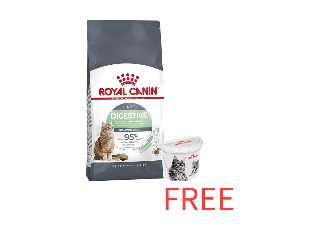 Royal Canin: Feline Care Nutrition Digestive Care - 2kg with Free Royal Canin Dry Cat Food Container - 2Kg