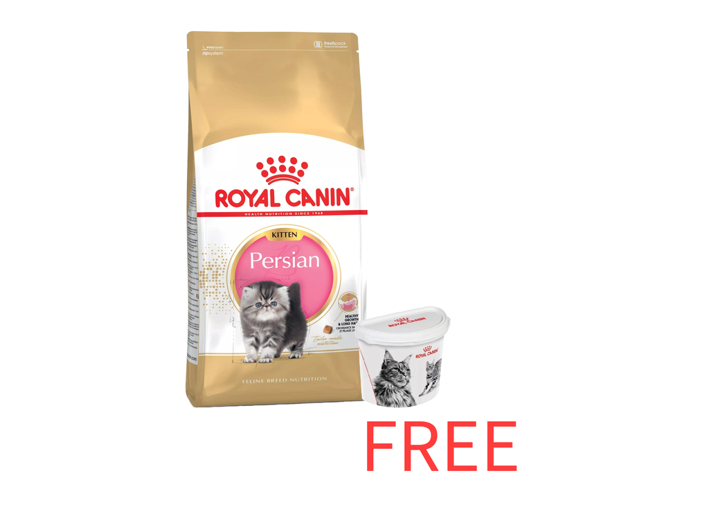 Royal Canin: Feline Breed Nutrition Persian Kitten - 2kg with Free Royal Canin Dry Cat Food Container - 2Kg