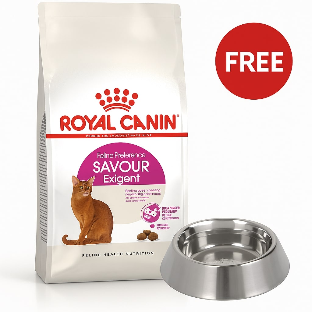 Royal Canin: Feline Health Nutrition Exigent Savour - 4kg with Free Royal Canin Stainless Steel Bowl For Cats - 340ml