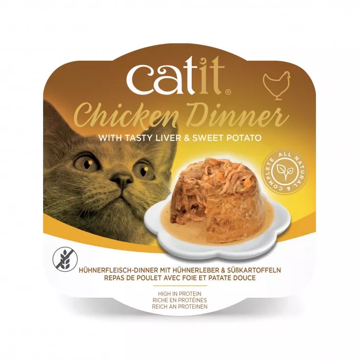 Catit Chicken Dinner, Liver & Sweet Potato 80 g, 6pcs/box 