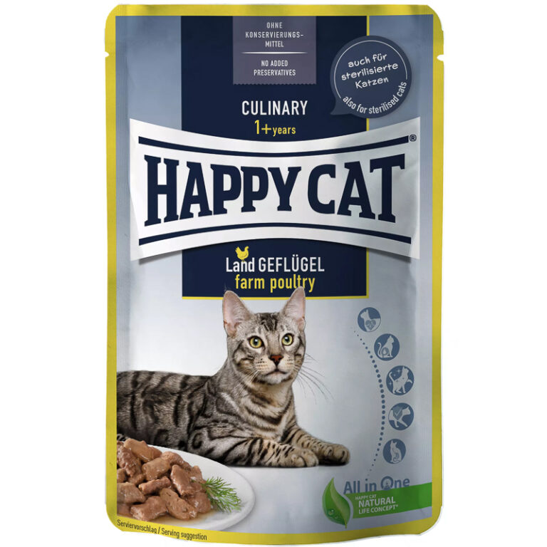 Happy Cat Meat in Sauce Poultry Pouch 85g