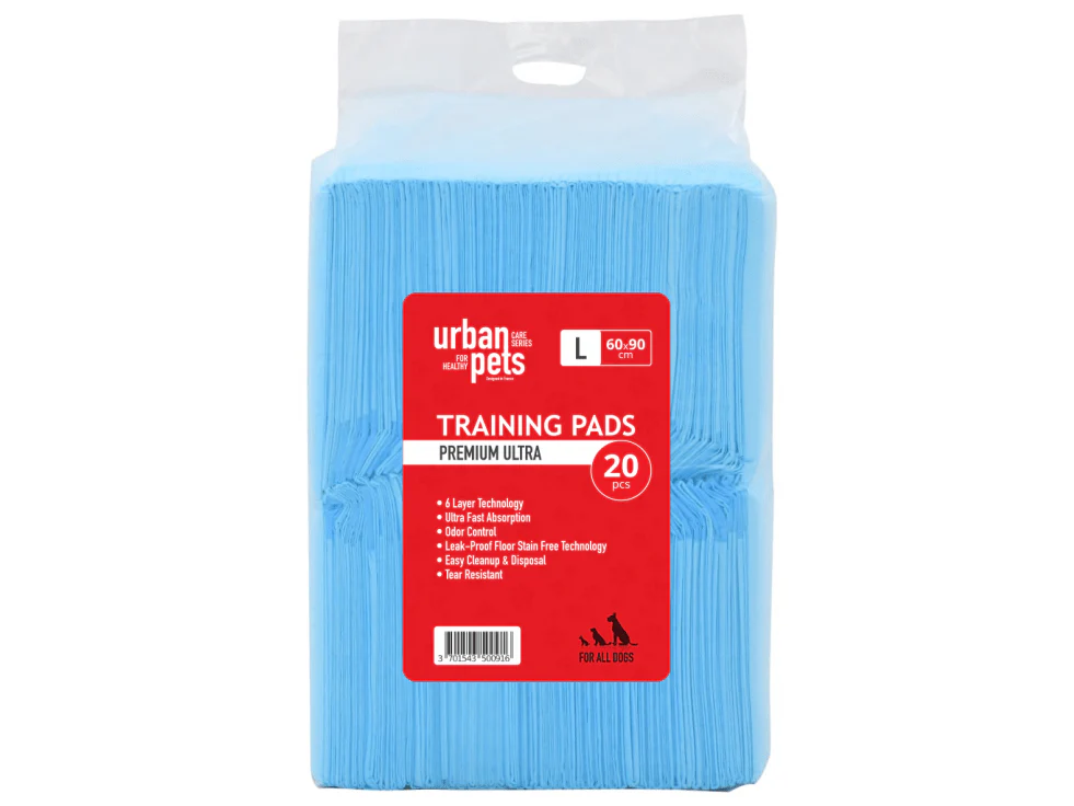 Urban Pets :Premium Puppy Pads - Blue 60x90 cm(20pcs)