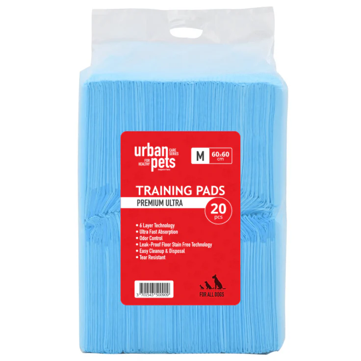 Urban Pets: Premium Puppy Pads - Blue 60x60 cm (20pcs)