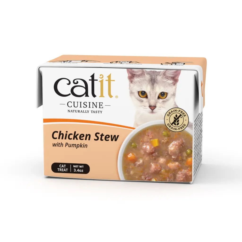 Catit: Cuisine Chicken Stew with Pumpkin, 95g Tetra, 12pcs/box