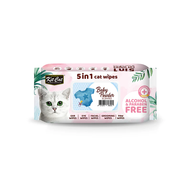 KitCat: Cat Wipes - 80pcs | Baby Powder