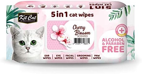 Kit Cat 5 in 1 Cat Wipes 80pcs (Cherry Bloosom)