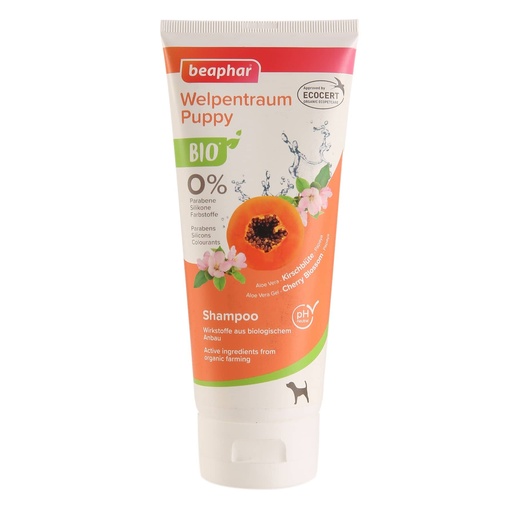 [30138100432] Beaphar: Bio Cosmetic Puppy Shampoo - 200ml | Papaya & Cherry Blossom
