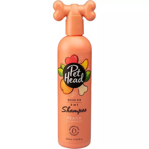 [30138100509] Pet Head: Quick Fix 2-in-1 Shampoo - 300ml | Peach with Argan Oil