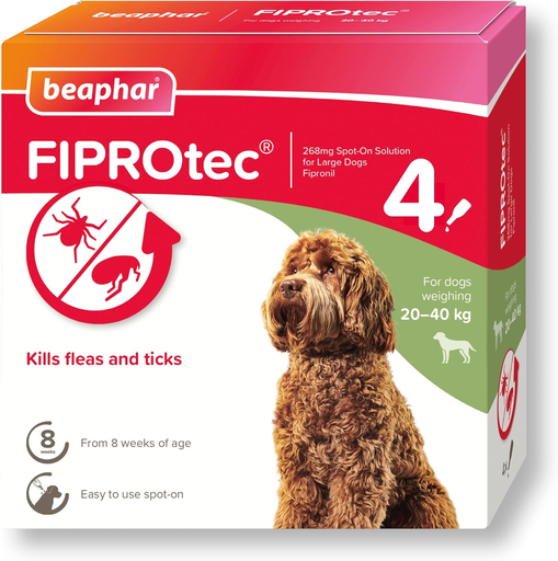 [30138100466] Beaphar: Fiprotec for Large Dog - 4 Pipettes
