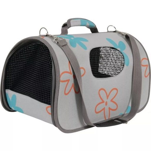 [30138100343] Zolux: Pet Carrier Flower - Large | Grey