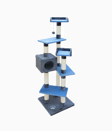 [30138100599] Fauna: Mateus Cat Scratching Pole | Blue-Beige