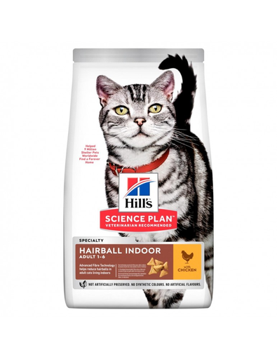 [30138100157] Hill’s Science Plan Hairball Indoor Adult Cat Food with Chicken - 10 Kg