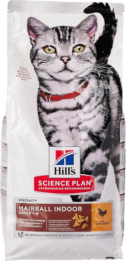 [30138100168] Hill’s: Science Plan Hairball Indoor Adult Cat Food - 1.5 Kg | Chicken