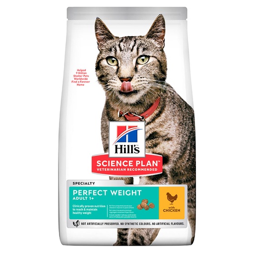 [30138100158] Hill’s: Science Plan Perfect Weight Adult Cat Food - 2.5kg | Chicken