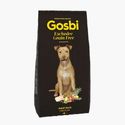 [30138100045] Gosbi: Exclusive Grain Free Adult Dog Medium Breed - 3kg | Duck