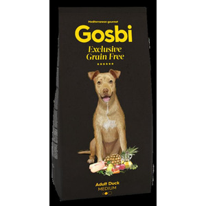 [30138100046] Gosbi: Exclusive Grain Free Adult Dog Medium Breed - 12kg | Duck
