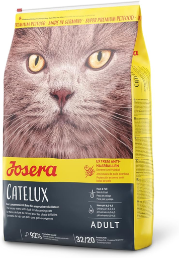 [30138100660] Josera: Catelux Anti-Hairball Dry Cat Food - 10kg | Duck & Potato