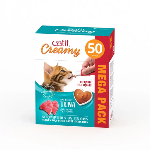 [30138100334] Catit: Creamy Treats Mega Pack Tuna - 50 tubes/box