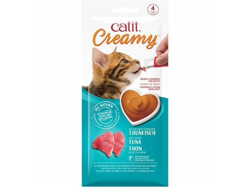 [30138100336] Catit: Creamy Lickable Treats - 4 Tubes x 10g | Tuna