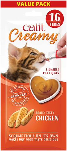 [30138100338] Catit: Creamy Lickable Treats - 4 Tubes x 10g | Chicken