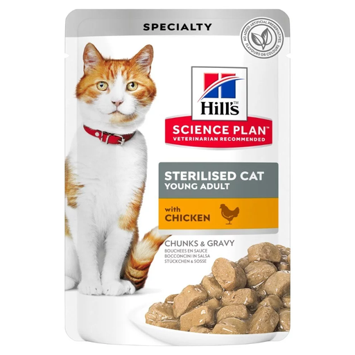 [30138100173] Hill's: Science Plan Sterilised Adult Cat Wet Food Pouch - 85g | Chicken