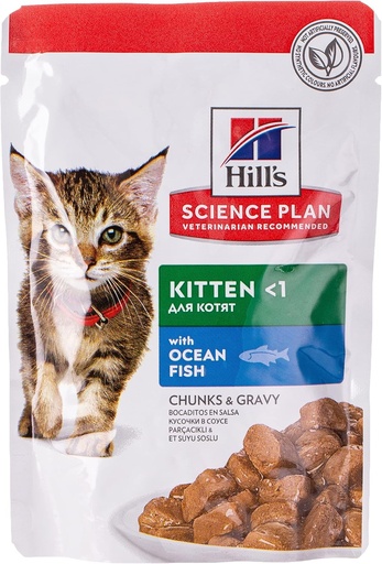 [30138100154] Hill's: Science Plan Tender Chunks In Gravy Kitten Pouch - 85g | Ocean Fish