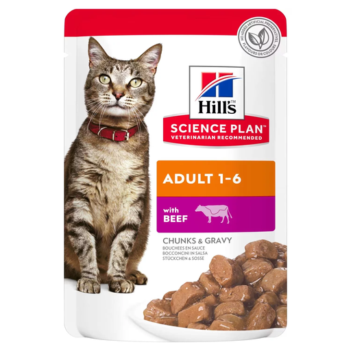 [30138100162] Hill's: Science Plan Adult Cat Wet Food Pouch - 85g | Beef