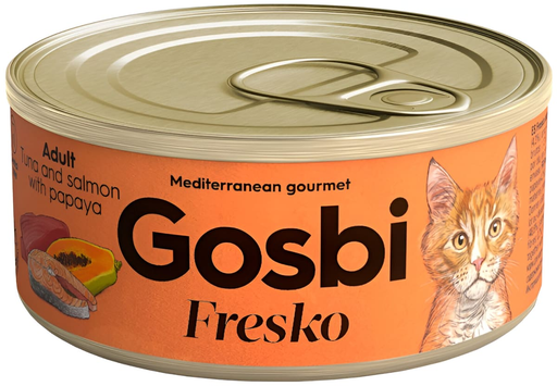 [30138100054] Gosbi: Fresko Adult Cat Wet Food Can - 70g | Tuna and Salmon with Papaya