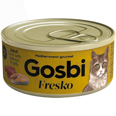 [30138100055] Gosbi: Fresko Adult Cat Wet Food Can - 70g | Tuna with Salmon