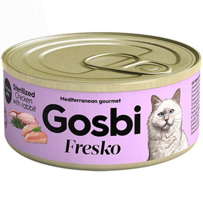 [30138100056] Gosbi: Fresko Sterilized Wet Food Can - 70g | Chicken with Rabbit